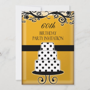 60.ª invitación personalizada a la fiesta de cumpl