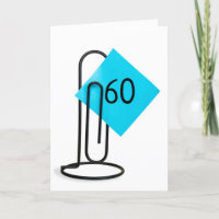 60.ª Nota de cumpleaños en un clip de papel