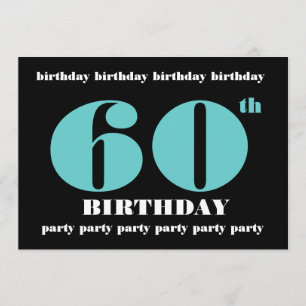 60.ª plantilla de invitación a fiesta de cumpleaño