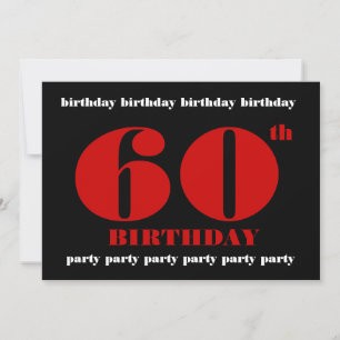 60.ª plantilla de invitación a fiesta de cumpleaño