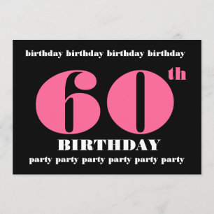 60.ª plantilla de invitación de fiesta de cumpleañ