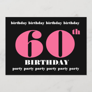 60.ª plantilla de invitación de fiesta de cumpleañ