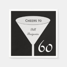 60.ª servilleta de papel de cumpleaños