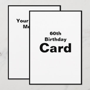 60.ª Sexagésimo 60 Sesenta Tarjeta de Cumpleaños 6