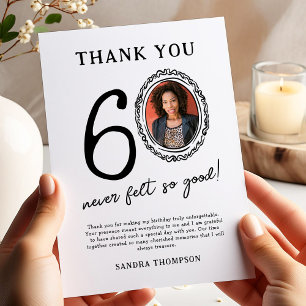 60.ª tarjeta de agradecimiento por su cumpleaños