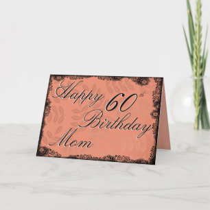 60.ª tarjeta de cumpleaños feliz - Floral de bolas