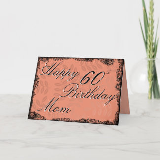 60.ª tarjeta de cumpleaños feliz - Floral de bolas