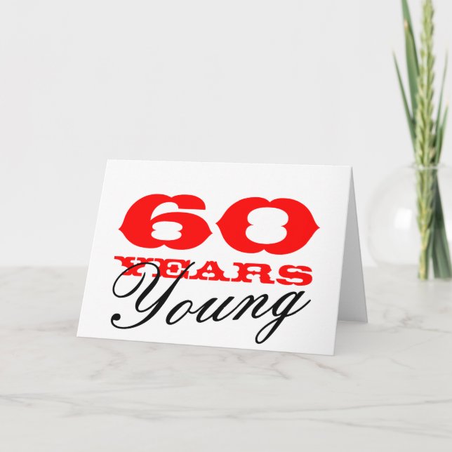 60.ª tarjeta de cumpleaños para 60 años hombre o m (Anverso)