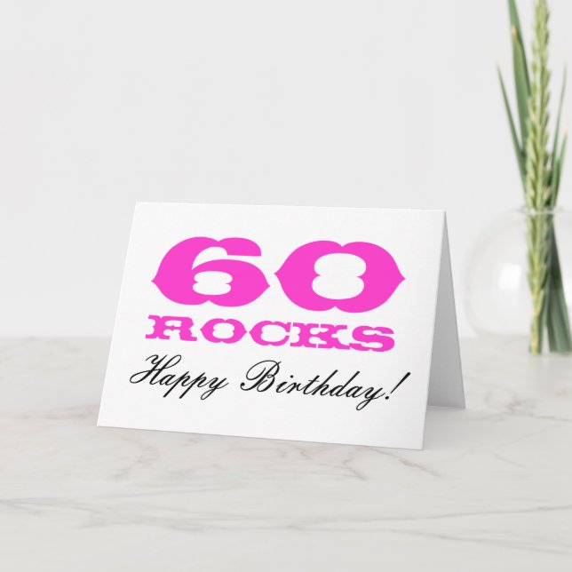 60.ª tarjeta de cumpleaños para las mujeres | ¡60  (Anverso)