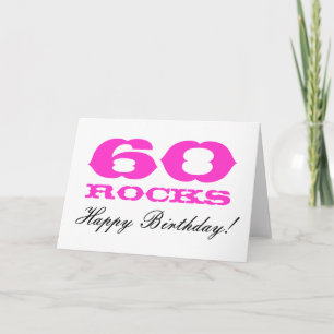 60.ª tarjeta de cumpleaños para las mujeres   60 R