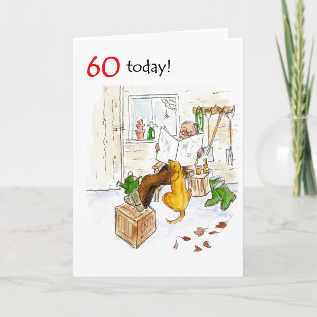 60.ª tarjeta de cumpleaños para un hombre (Anverso)