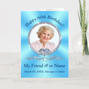 60.ª tarjeta de cumpleaños para una amiga o una fa
