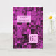 60.ª Tarjeta de patrón rosado de cumpleaños (Small Plant)