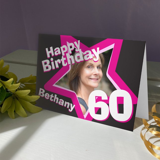 60.ª tarjeta fotográfica personalizado de cumpleañ (Subido por el creador)