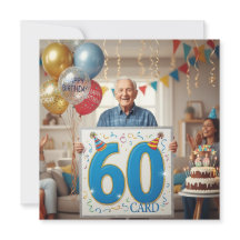 60.º abuelo gracioso con tarjetas de cumpleaños gi