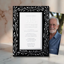 60.º Boda Aniversario Invitaciones Negro