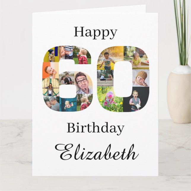 60.º Cumpleaños Crea tu propia tarjeta de fotos de (Anverso)