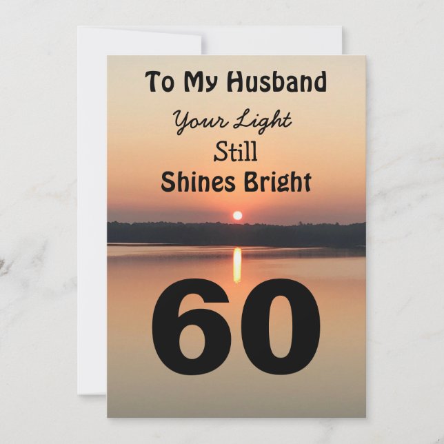 60.º cumpleaños de mi marido Black Gold Sunrise (Anverso)