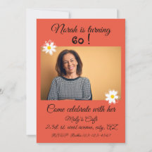 60.º cumpleaños Invitación elegante y vibrante