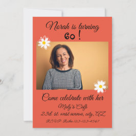 60.º cumpleaños Invitación elegante y vibrante