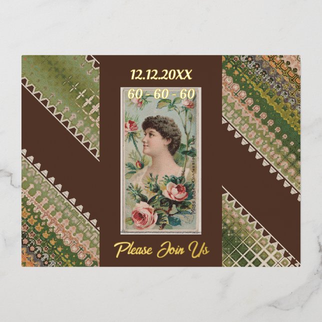 60.º cumpleaños Personalizado Invitación Bellezas  (Anverso)