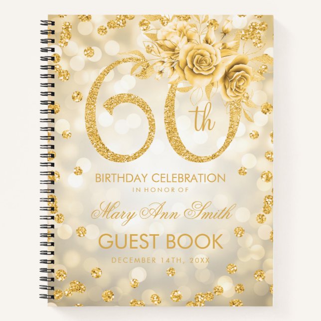 60.º libro de cumpleaños sobre las luces de oro (Anverso)