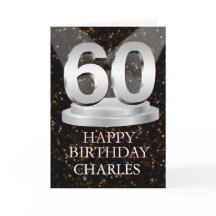 60.º Nacimiento Alarma Tarjeta de Nombre