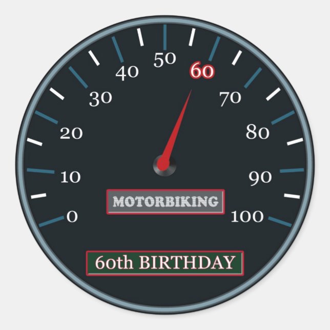 60.º Pegatina de cumpleaños