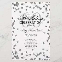 60.º Programa de Fiesta de Cumpleaños Purpurina Pl