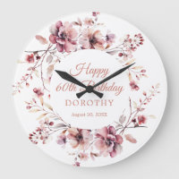 60.º regalo de cumpleaños reloj de pared personali