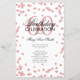 60.º Rosa del programa de cumpleaños Purpurina de 