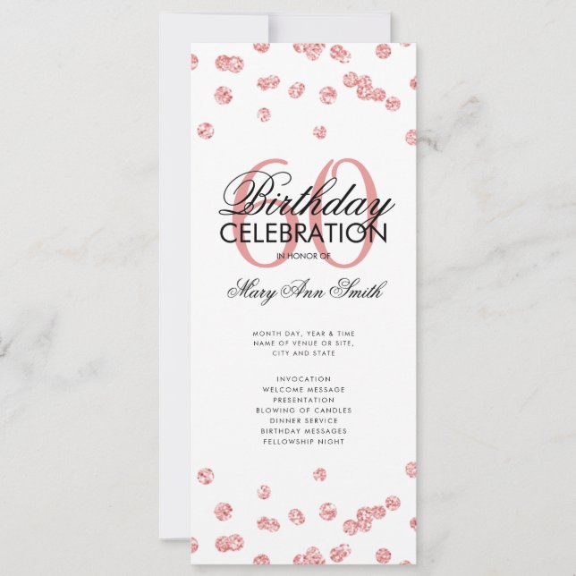 60.º Rosa del programa de cumpleaños Purpurina de  (Anverso)