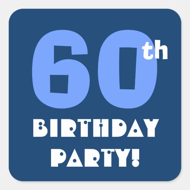 60.º Sello para sobres de la fiesta de cumpleaños (Anverso)