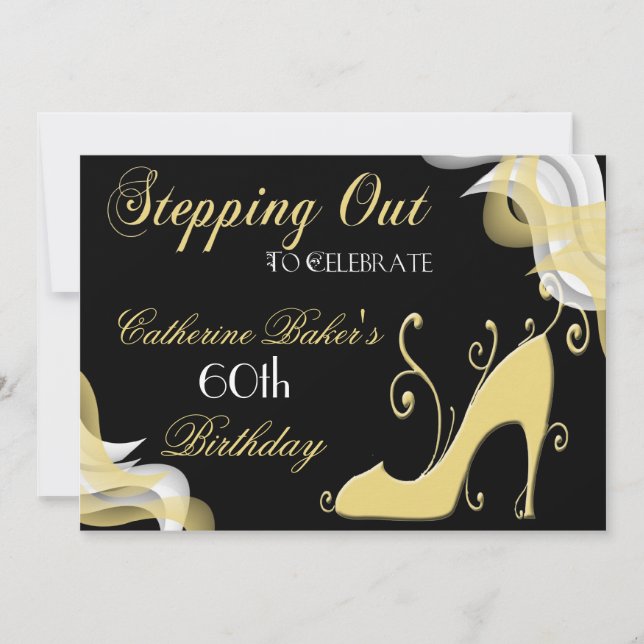 60.a invitación de la fiesta de cumpleaños del (Anverso)