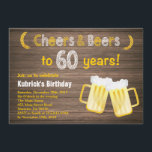60.a invitación rústica del cumpleaños de las<br><div class="desc">60.a invitación rústica del cumpleaños de las alegrías y de las cervezas. Cumpleaños adulto. Cumpleaños de la cerveza para los hombres. Antecedentes de madera rústicos. Vintage del país retro. Para el arreglo para requisitos particulares adicional, haga clic por favor el "personalizar él" botón y utilice nuestra herramienta de diseño para...</div>