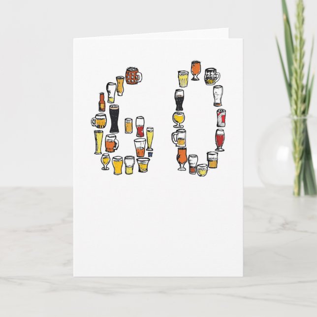 60.a tarjeta de cumpleaños, tarjeta de la cerveza (Anverso)