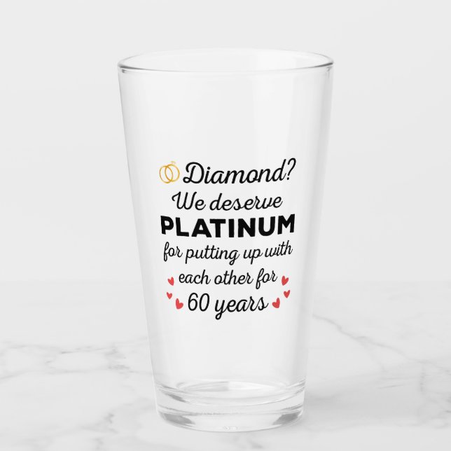 60° Aniversario Boda I - Pareja Diamond Funny (Anverso)