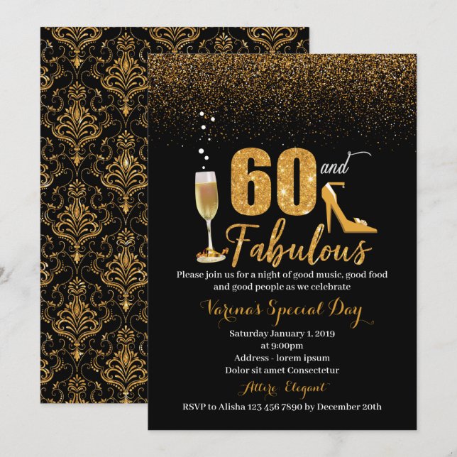 60 años y fabulosa invitación a las mujeres (Anverso / Reverso)