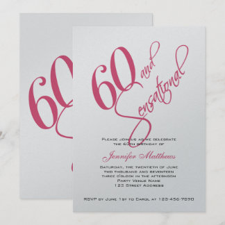 60.as invitaciones del cumpleaños de la plata
