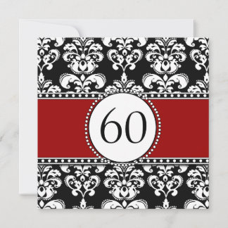 60.as invitaciones del cumpleaños del damasco