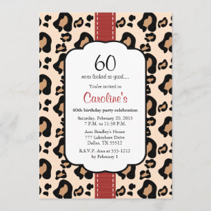60.as invitaciones del cumpleaños del estampado