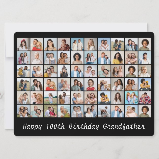 60 Collage de fotos Añadir cualquier tarjeta de cu (Anverso)