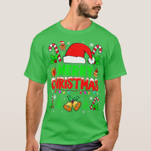 60 Feliz navidad camiseta divertida Santa Hat Paja