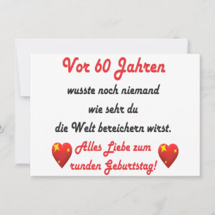60. Geburtstag Spruch und Gratulation