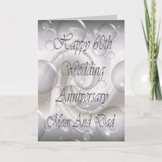 60.o Aniversario de boda para la tarjeta de la (Anverso)