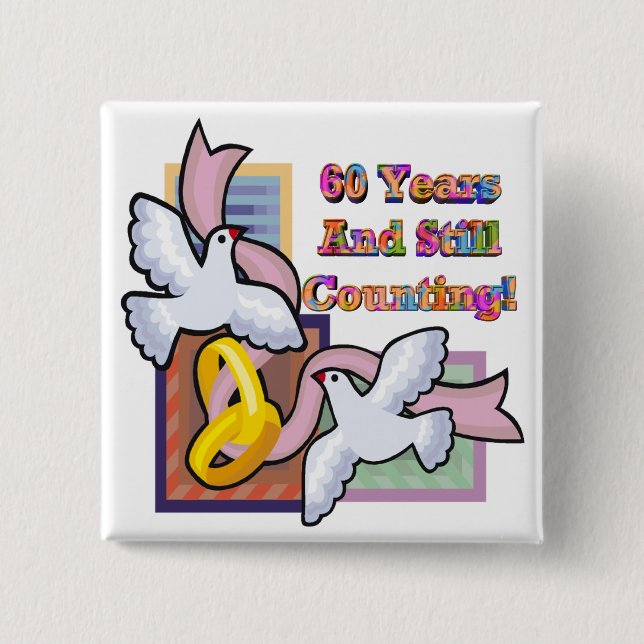 60.o Botón del aniversario de boda (Anverso)