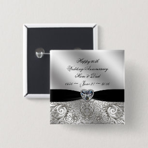 60.o Botón del aniversario de boda de diamante