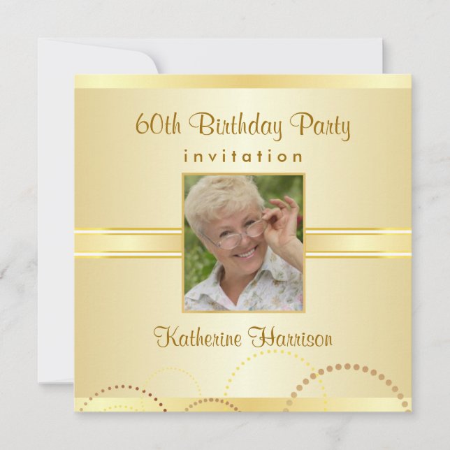 60.o Fiesta de cumpleaños - invitaciones de (Anverso)