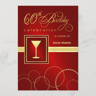 60.o Invitaciones de la fiesta de cumpleaños -