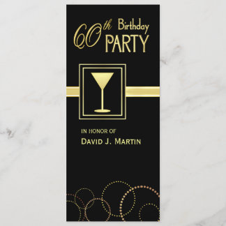 60.o Invitaciones de la fiesta de cumpleaños -